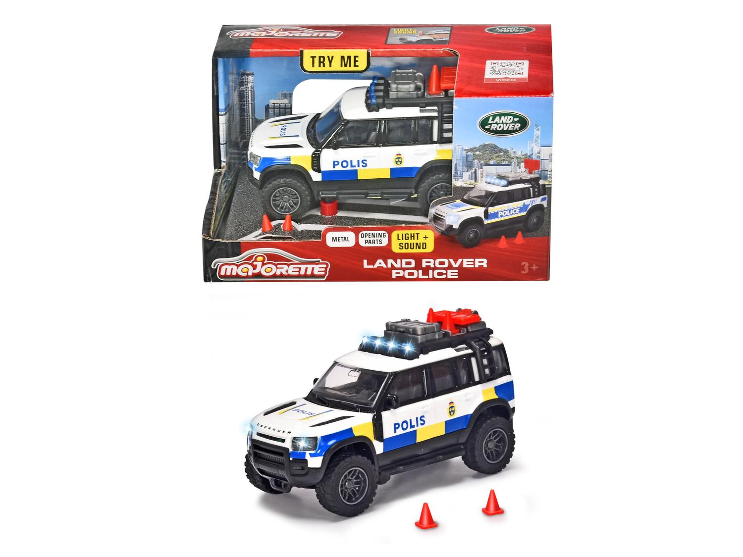 Majorette Land Rover Polis med ljud och ljus - Majorette - Leksaksaffären