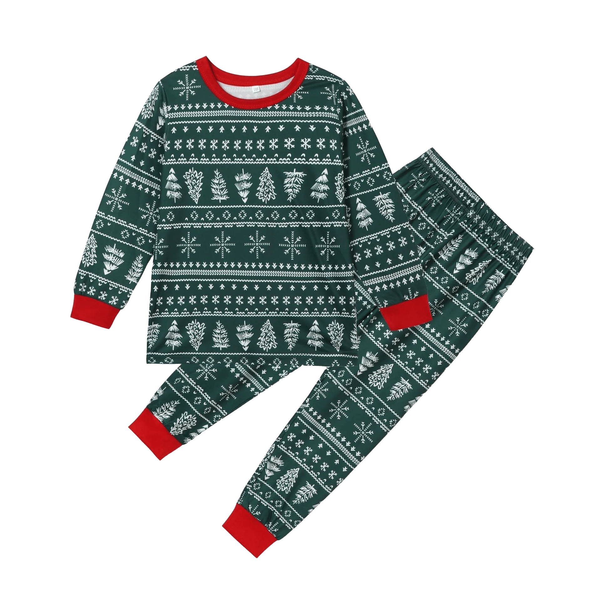 Matchande julpyjamas för hela familjen - Grönt - Herr S