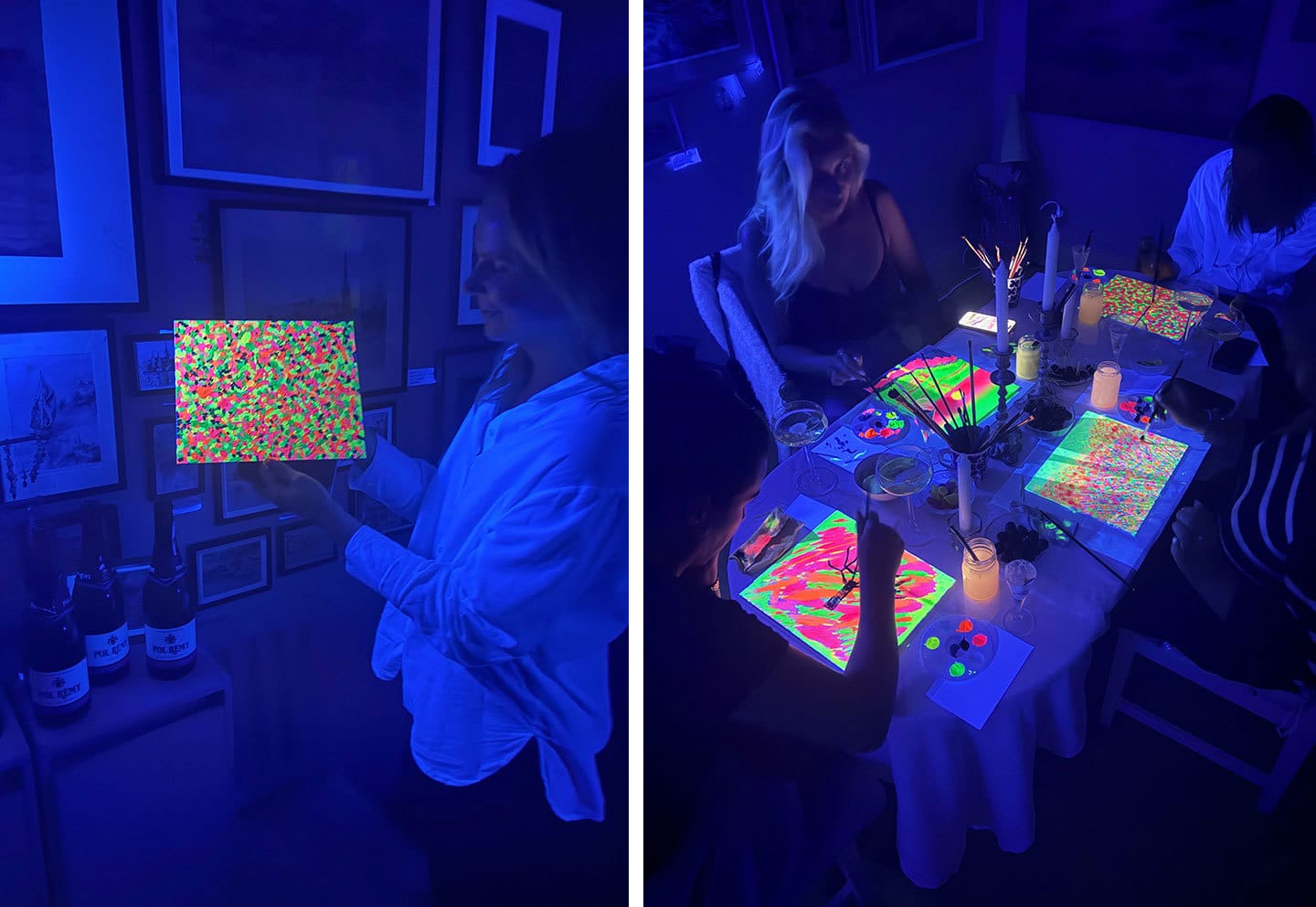 Neon Brush Sip & Paint