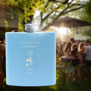 Plunta / Fickplunta - Studentpresent med namn, Blå