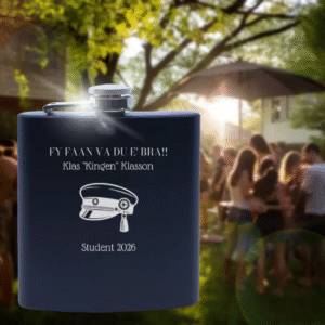 Plunta / Fickplunta - Studentpresent med namn, Svart